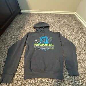Gray Hoodie with Graphic Print